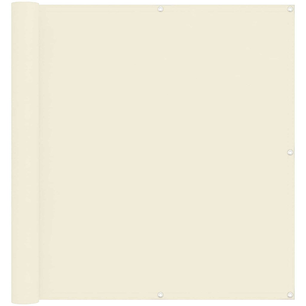 Balkonsichtschutz Creme 110 x 600 cm Oxford-Stoff