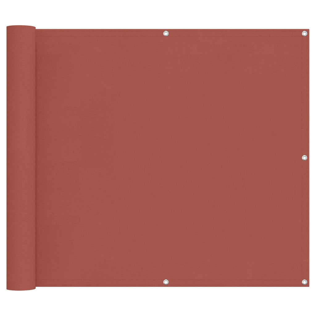 Balkonsichtschutz Terrakotta 100 x 500 cm Oxford-Stoff