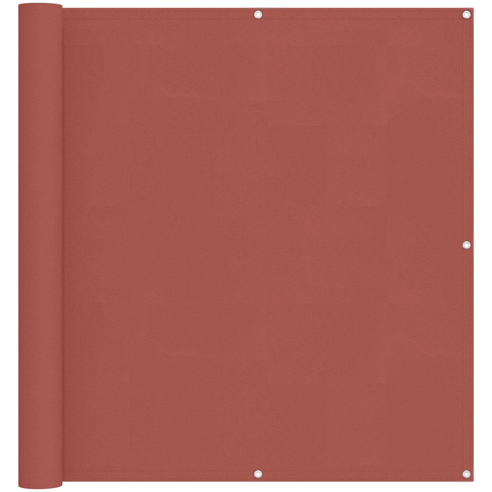Balkonsichtschutz Terrakotta 110 x 400 cm Oxford-Stoff
