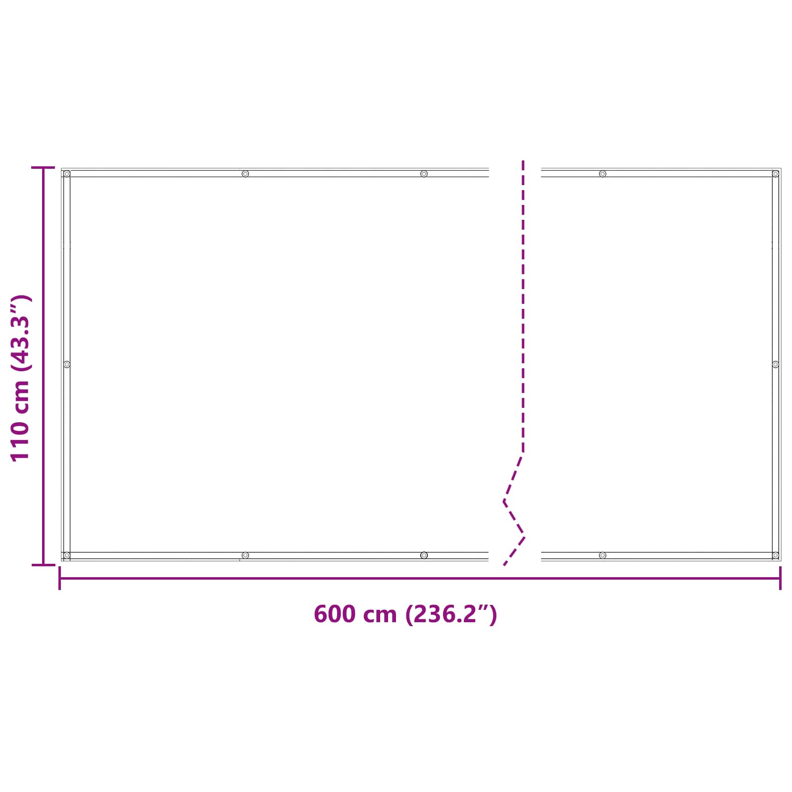 Balkonsichtschutz Terrakotta 110 x 600 cm Oxford-Stoff