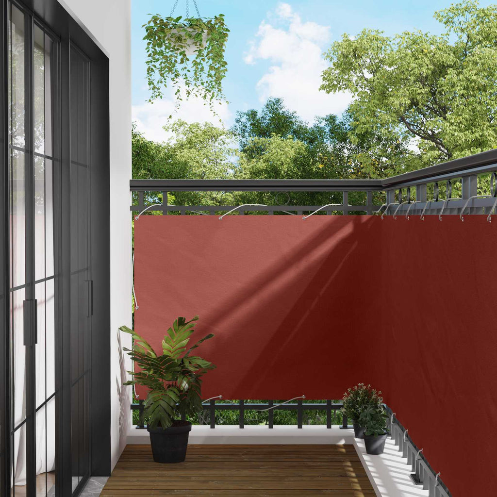 Balkonsichtschutz Terrakotta 110 x 700 cm Oxford-Stoff