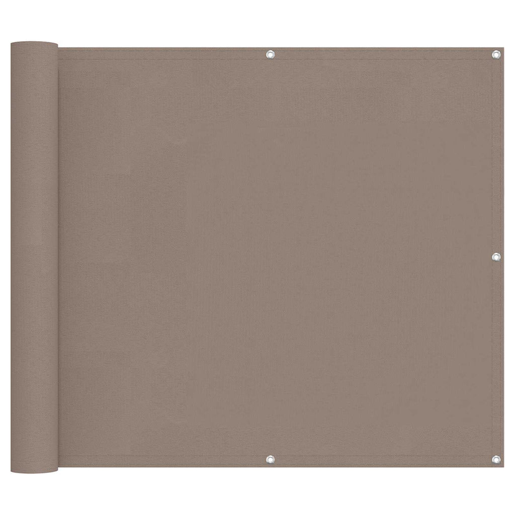 Balkonsichtschutz Taupe 100 x 200 cm Oxford-Stoff