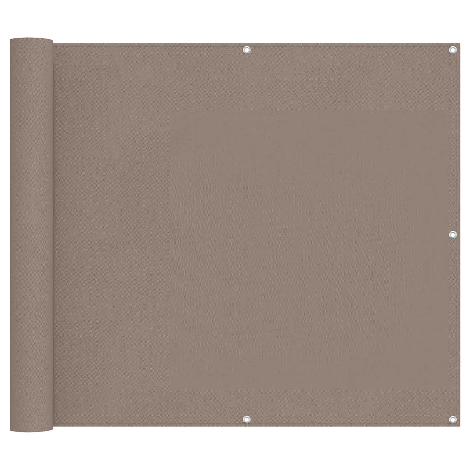 Balkonsichtschutz Taupe 100 x 1000 cm Oxford-Stoff