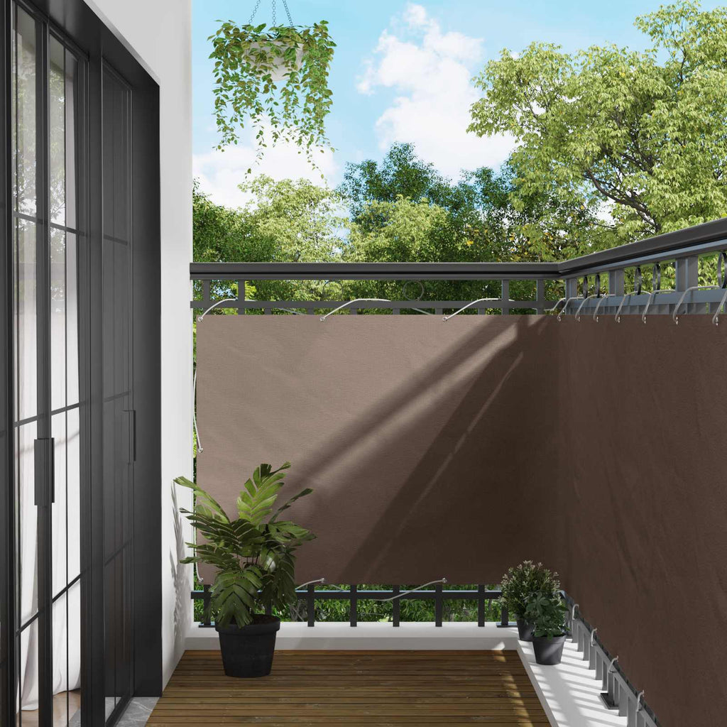 Balkonsichtschutz Taupe 110 x 200 cm Oxford-Stoff