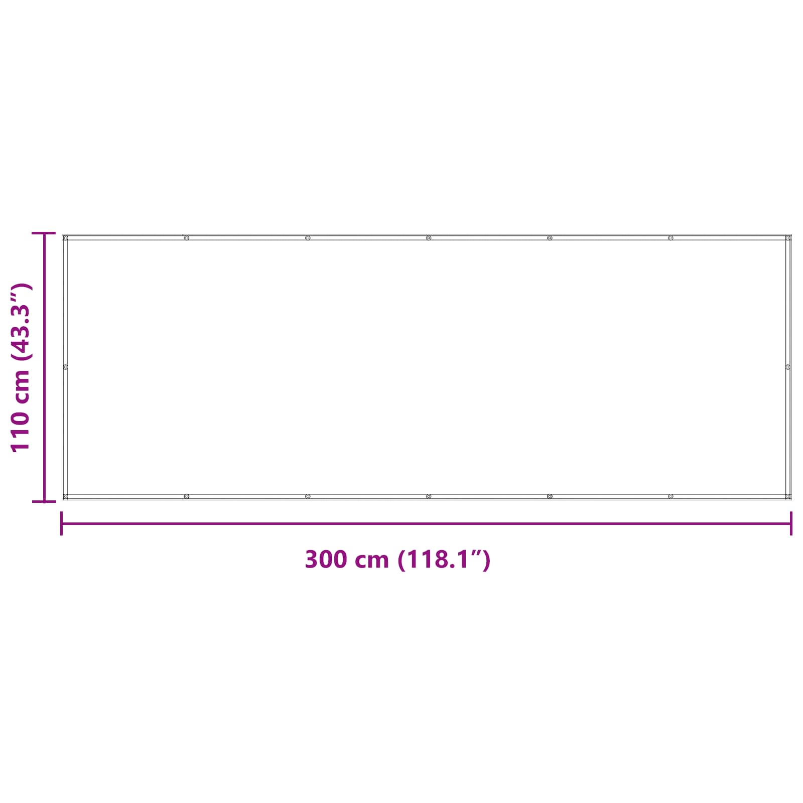 Balkonsichtschutz Dunkelgrün 110 x 300 cm Oxford-Stoff