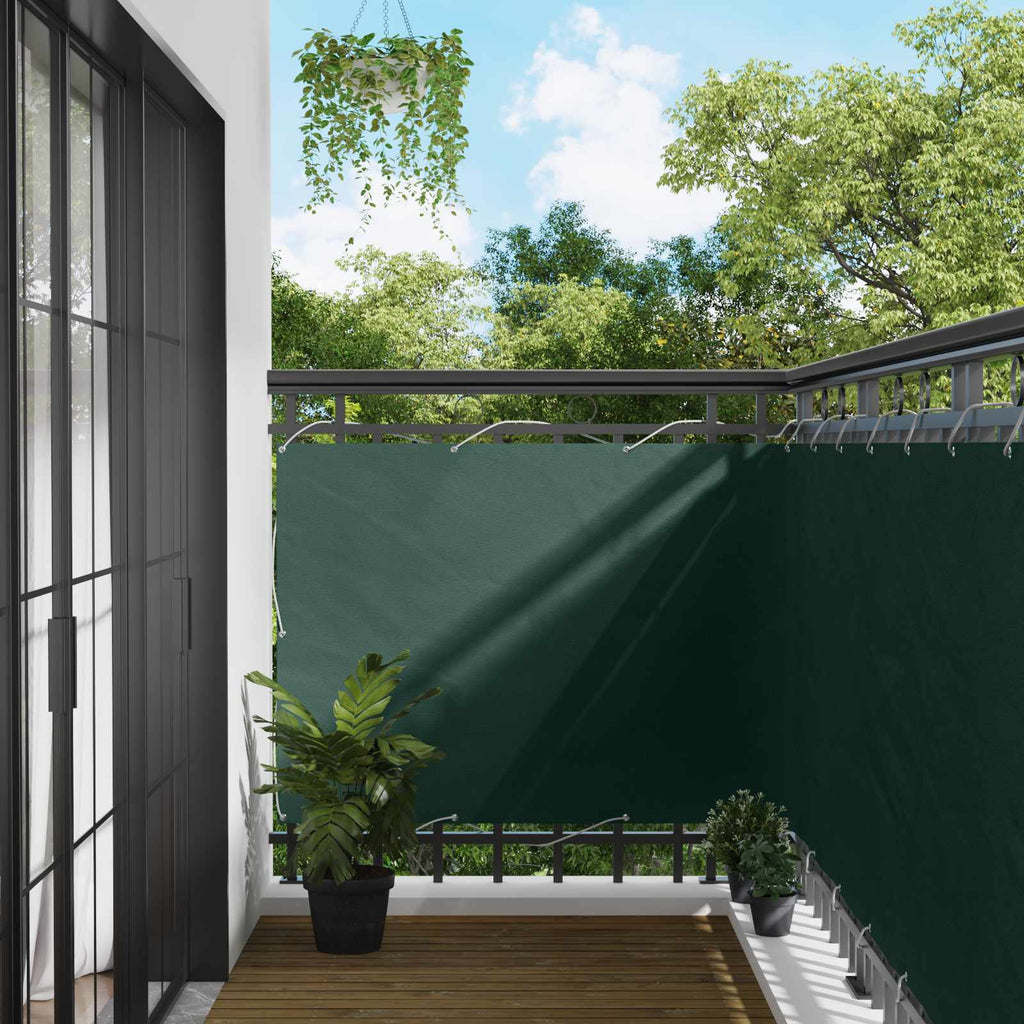 Balkonsichtschutz Dunkelgrün 110 x 600 cm Oxford-Stoff
