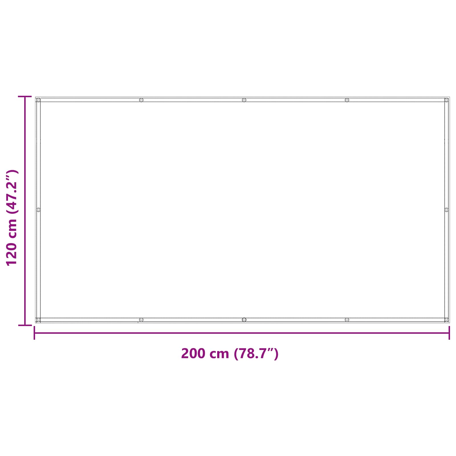 Balkonsichtschutz Dunkelgrün 120 x 200 cm Oxford-Stoff