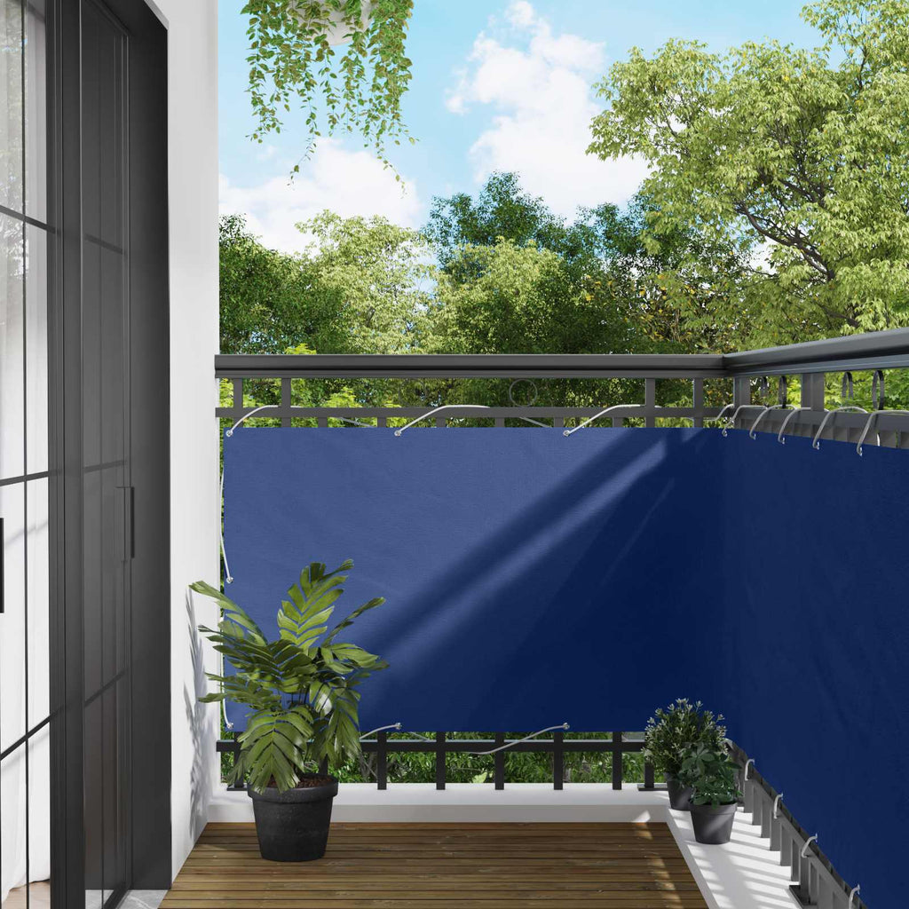 Balkonsichtschutz Blau 100 x 400 cm Oxford-Stoff