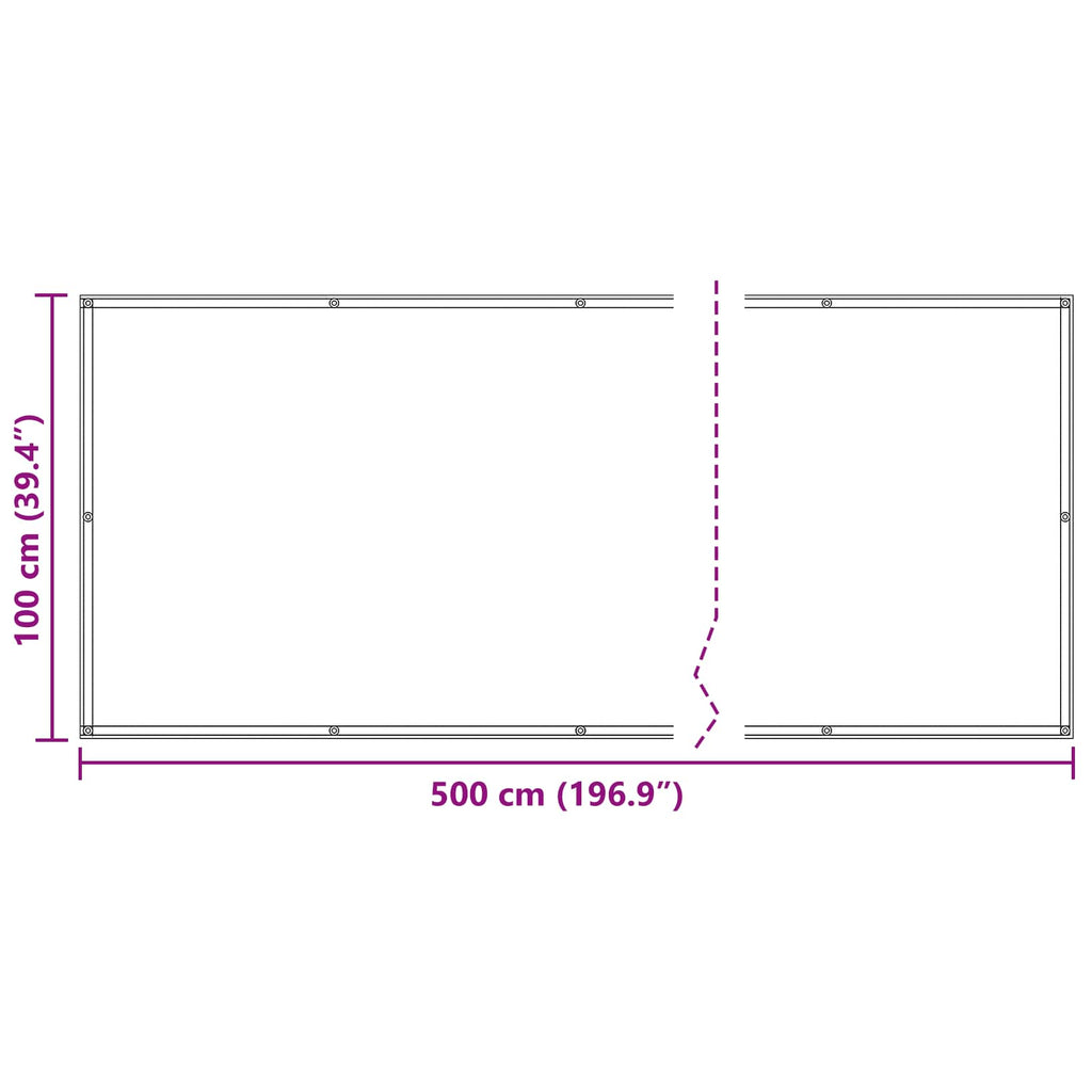 Balkonsichtschutz Gelb 100 x 500 cm Oxford-Stoff