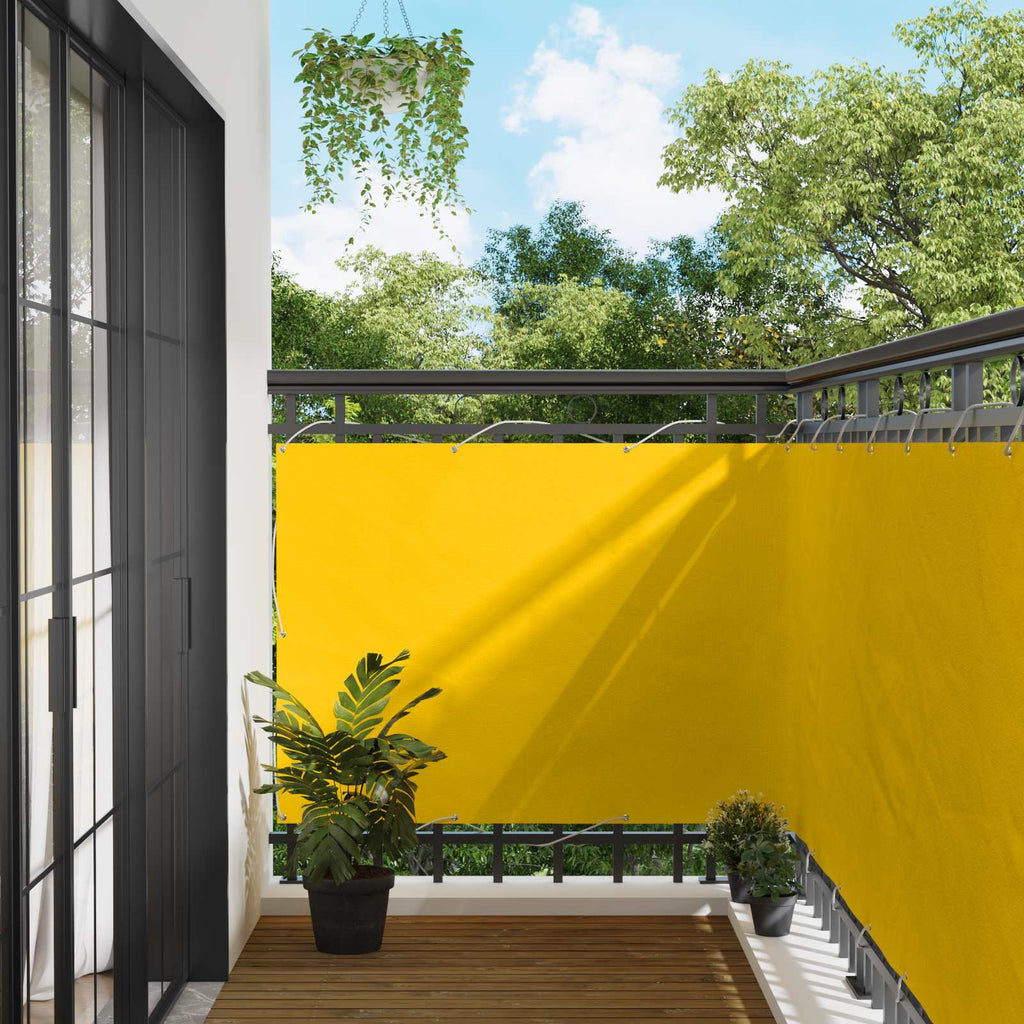 Balkonsichtschutz Gelb 110 x 800 cm Oxford-Stoff