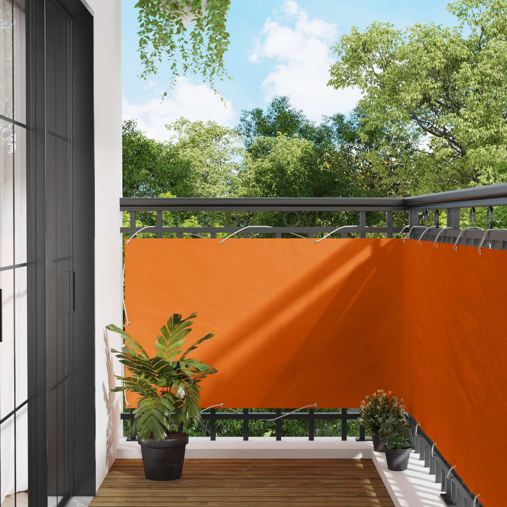 Balkonsichtschutz Orange 100 x 500 cm Oxford-Stoff