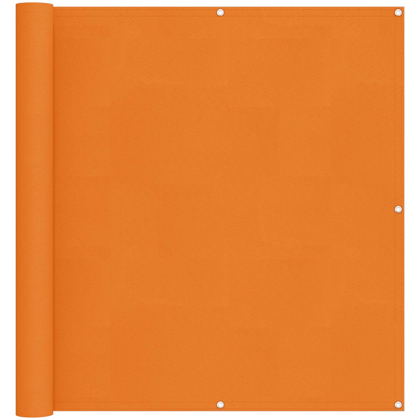 Balkonsichtschutz Orange 110 x 600 cm Oxford-Stoff