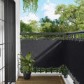 Balkonsichtschutz Schwarz 100 x 400 cm Oxford-Stoff