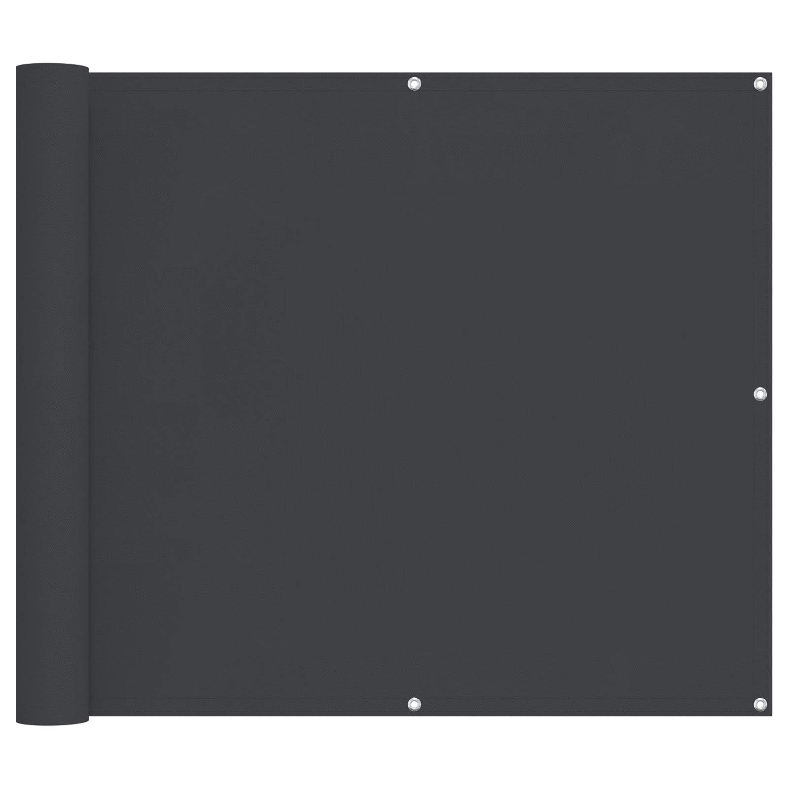 Balkonsichtschutz Schwarz 100 x 500 cm Oxford-Stoff