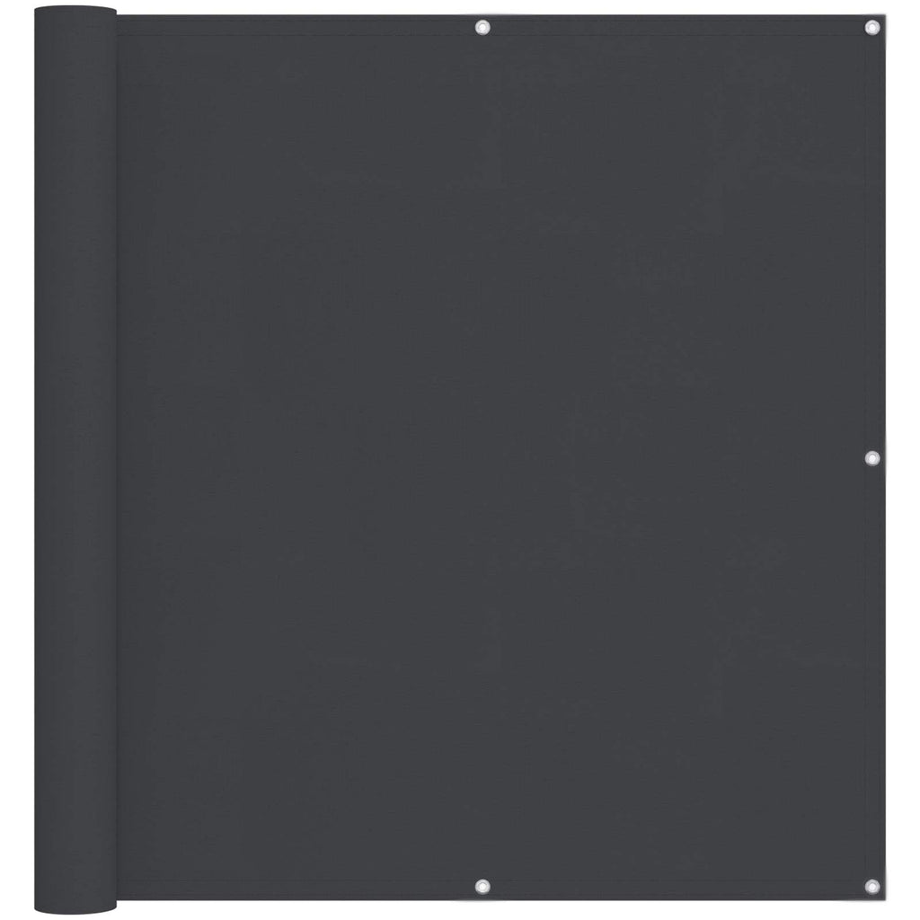 Balkonsichtschutz Schwarz 110 x 600 cm Oxford-Stoff
