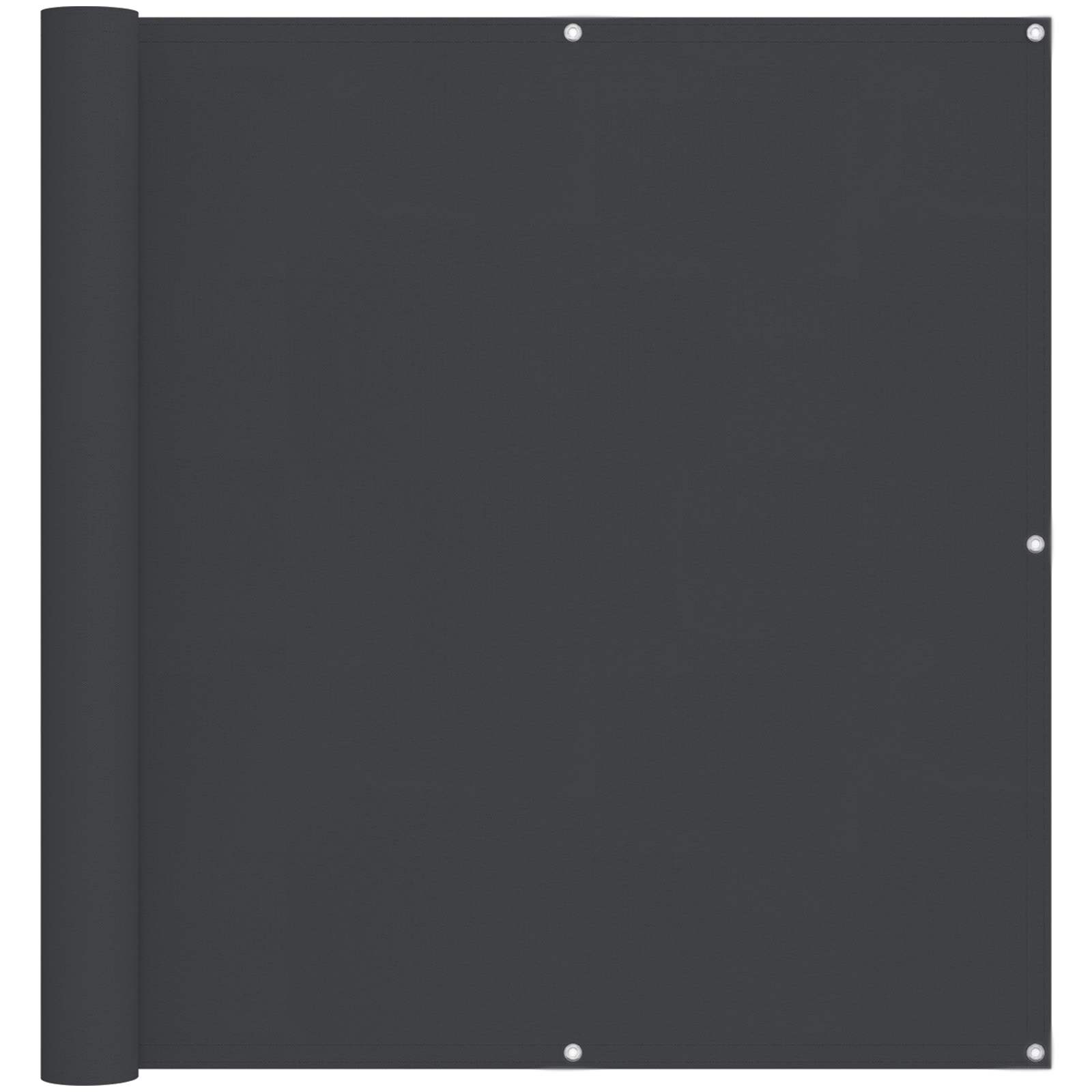 Balkonsichtschutz Schwarz 110 x 700 cm Oxford-Stoff