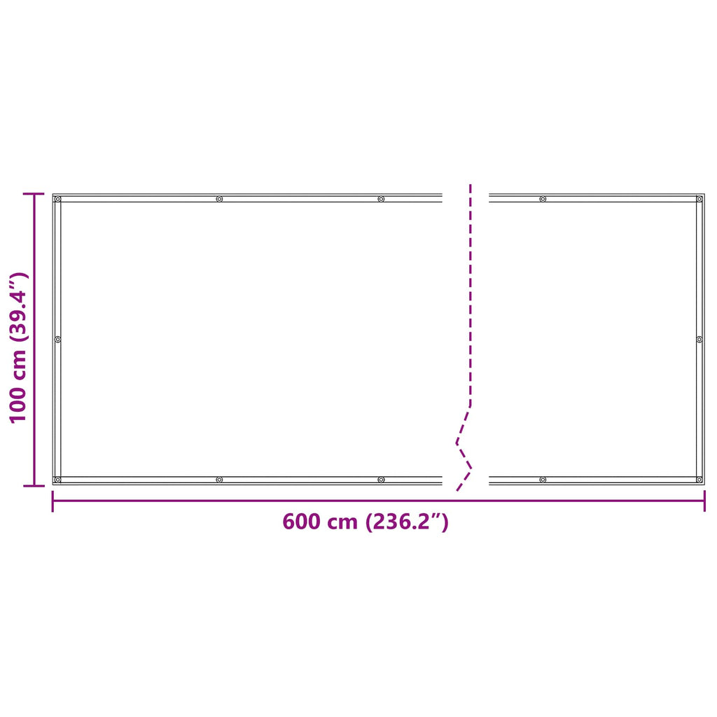 Balkonsichtschutz Bordeauxrot 100 x 600 cm Oxford-Stoff
