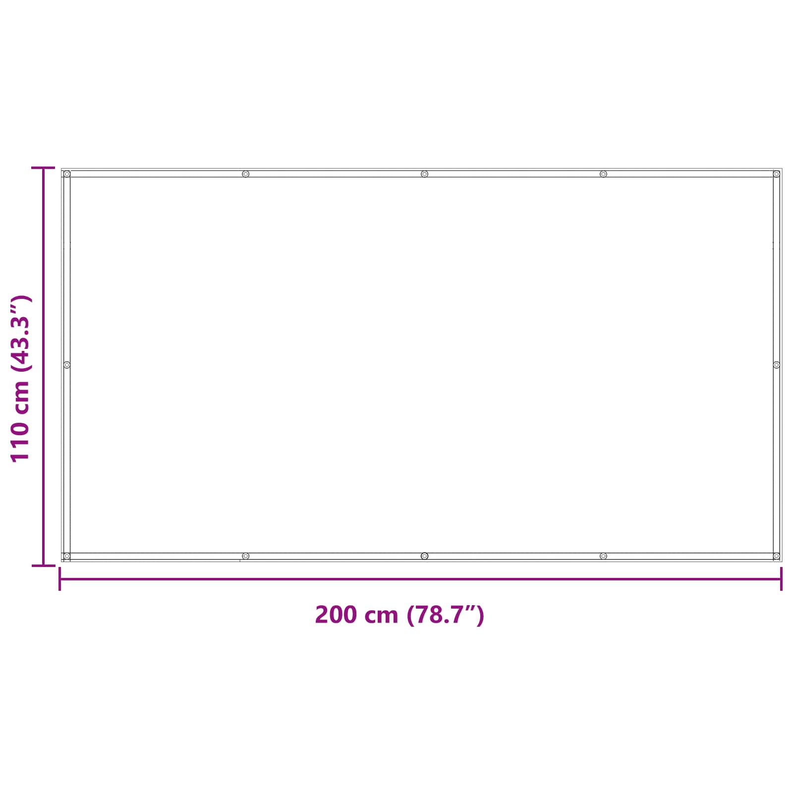 Balkonsichtschutz Hellgrau und Weiß 110 x 200 cm Oxford-Stoff