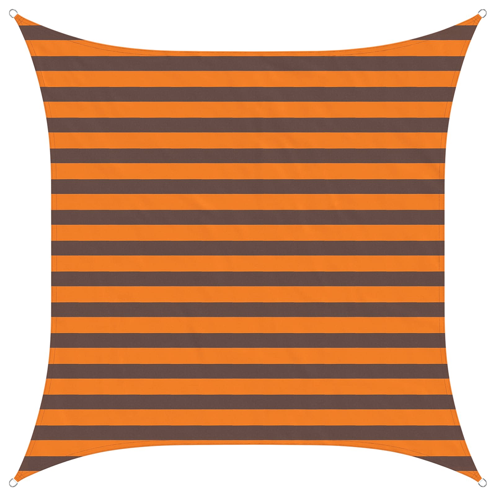 Sonnensegel Orange und Braun 2 x 2 m 100 % Polyester Oxford