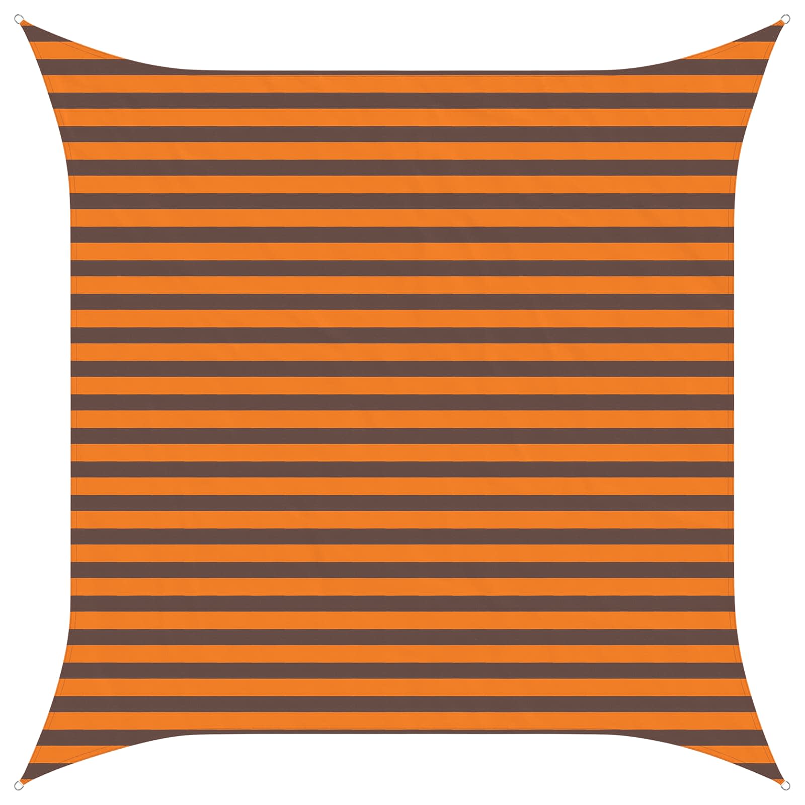 Sonnensegel Orange und Braun 3 x 3 m 100 % Polyester Oxford