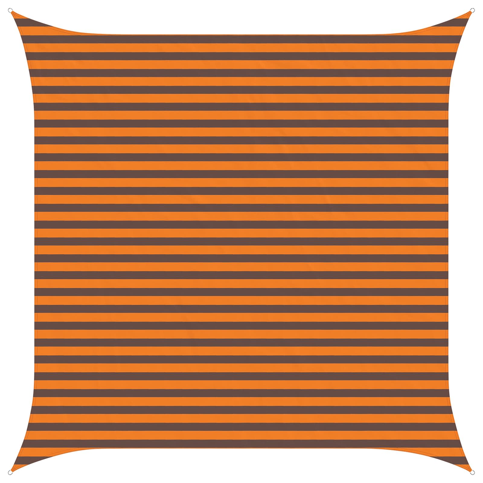 Sonnensegel Orange und Braun 3,6 x 3,6 m 100 % Polyester Oxford
