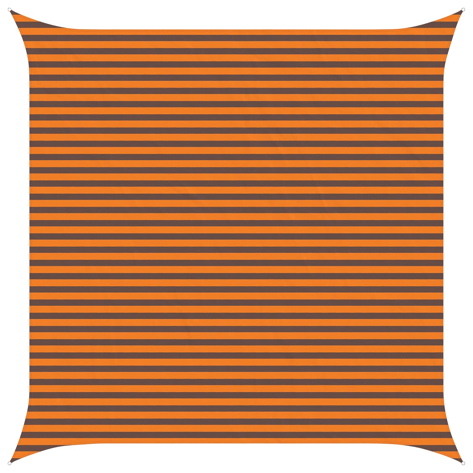 Sonnensegel Orange und Braun 4,5 x 4,5 m 100 % Polyester Oxford