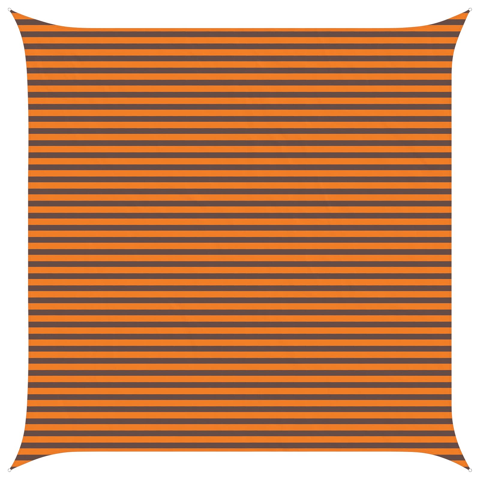 Sonnensegel Orange und Braun 5 x 5 m 100 % Polyester Oxford