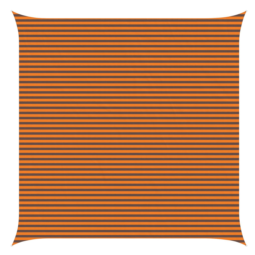 Sonnensegel Orange und Braun 6 x 6 m 100 % Polyester Oxford