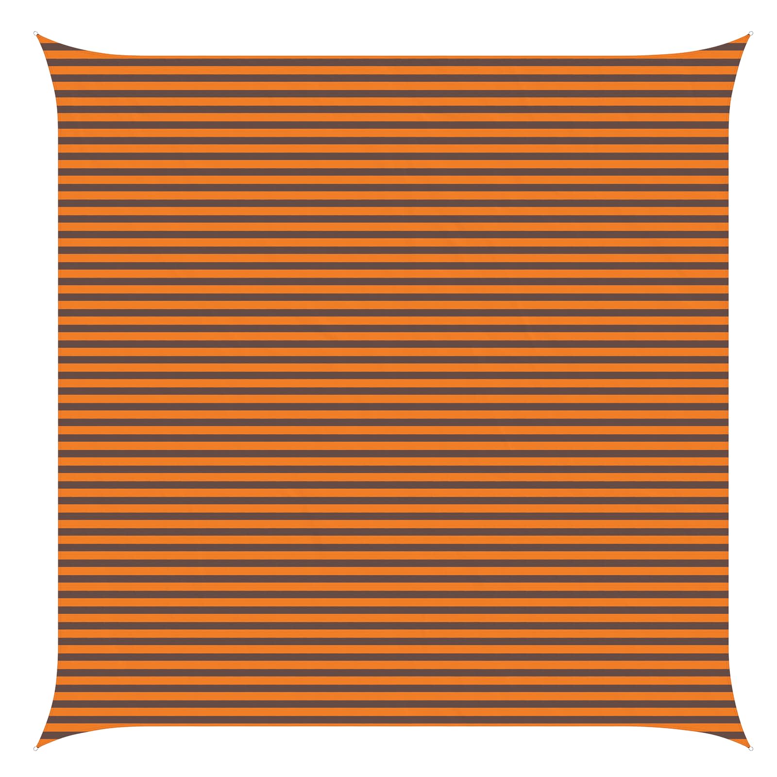Sonnensegel Orange und Braun 6 x 6 m 100 % Polyester Oxford