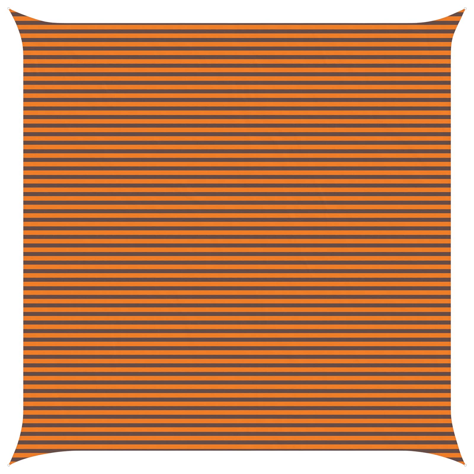 Sonnensegel Orange und Braun 7 x 7 m 100 % Polyester Oxford