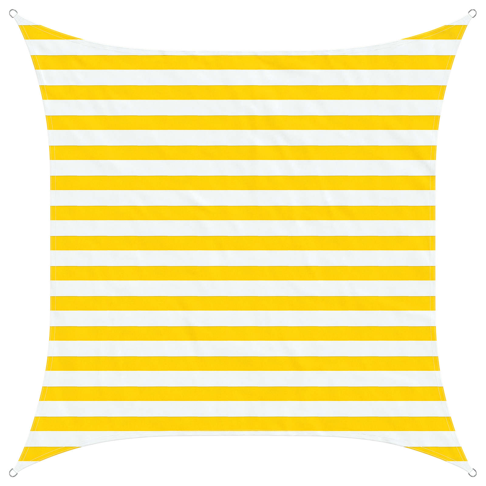 Sonnensegel Gelb und Weiß 2 x 2 m 100 % Polyester Oxford