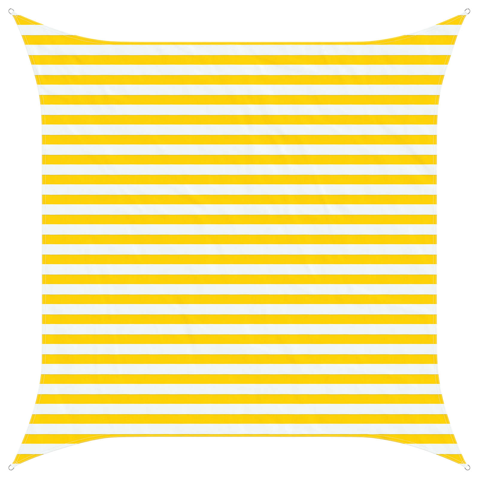 Sonnensegel Gelb und Weiß 3 x 3 m 100 % Polyester Oxford