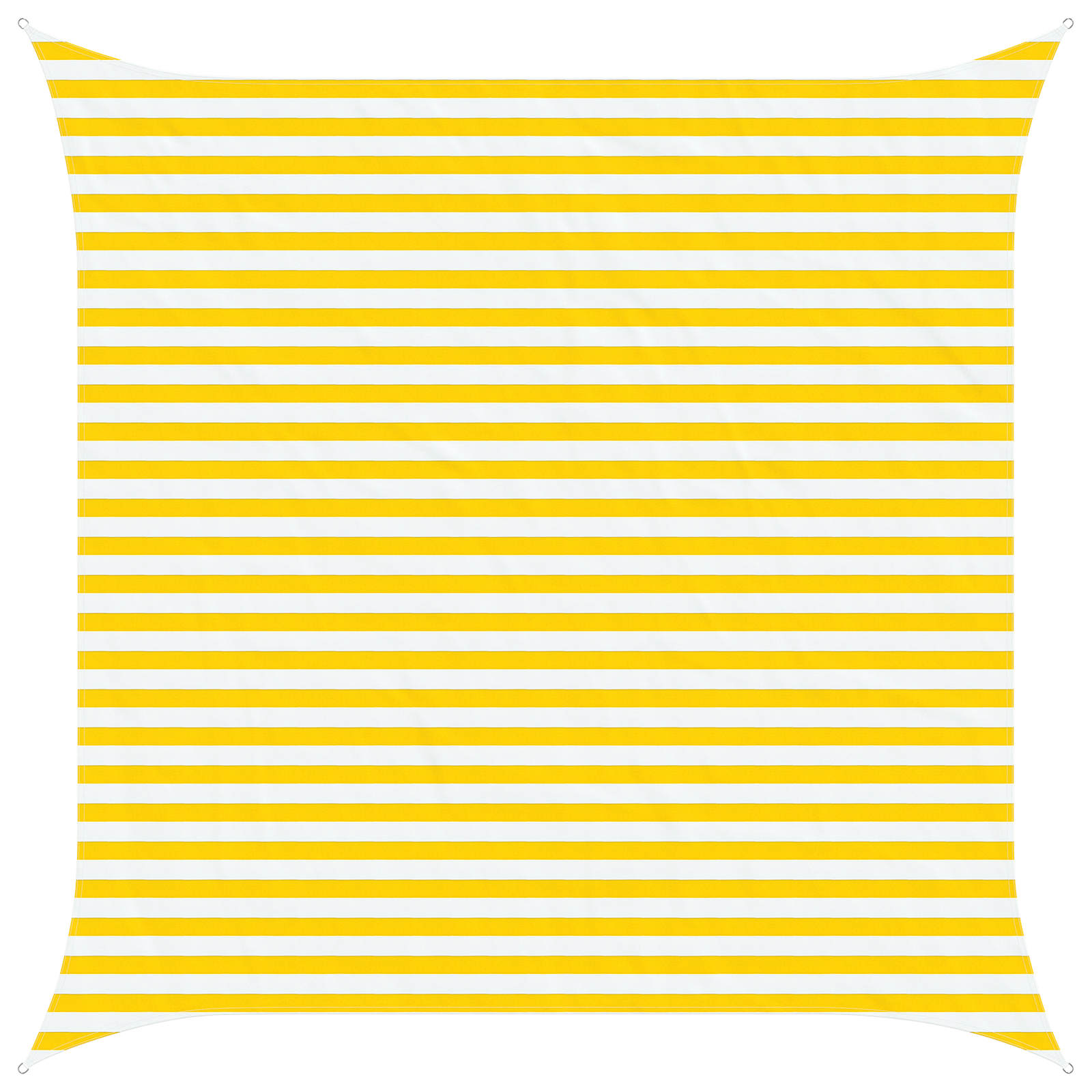 Sonnensegel Gelb und Weiß 3,6 x 3,6 m 100 % Polyester Oxford