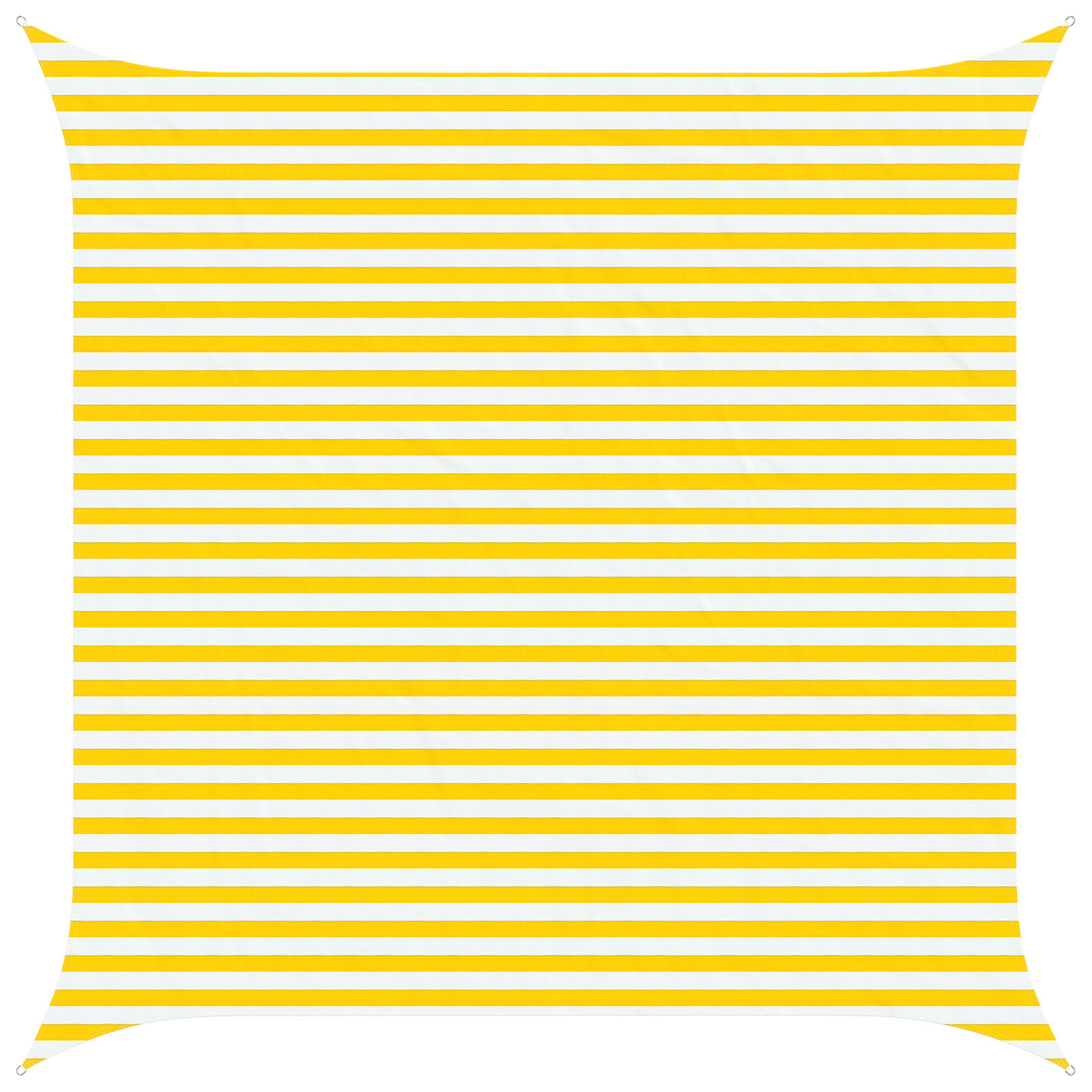 Sonnensegel Gelb und Weiß 4 x 4 m 100 % Polyester Oxford