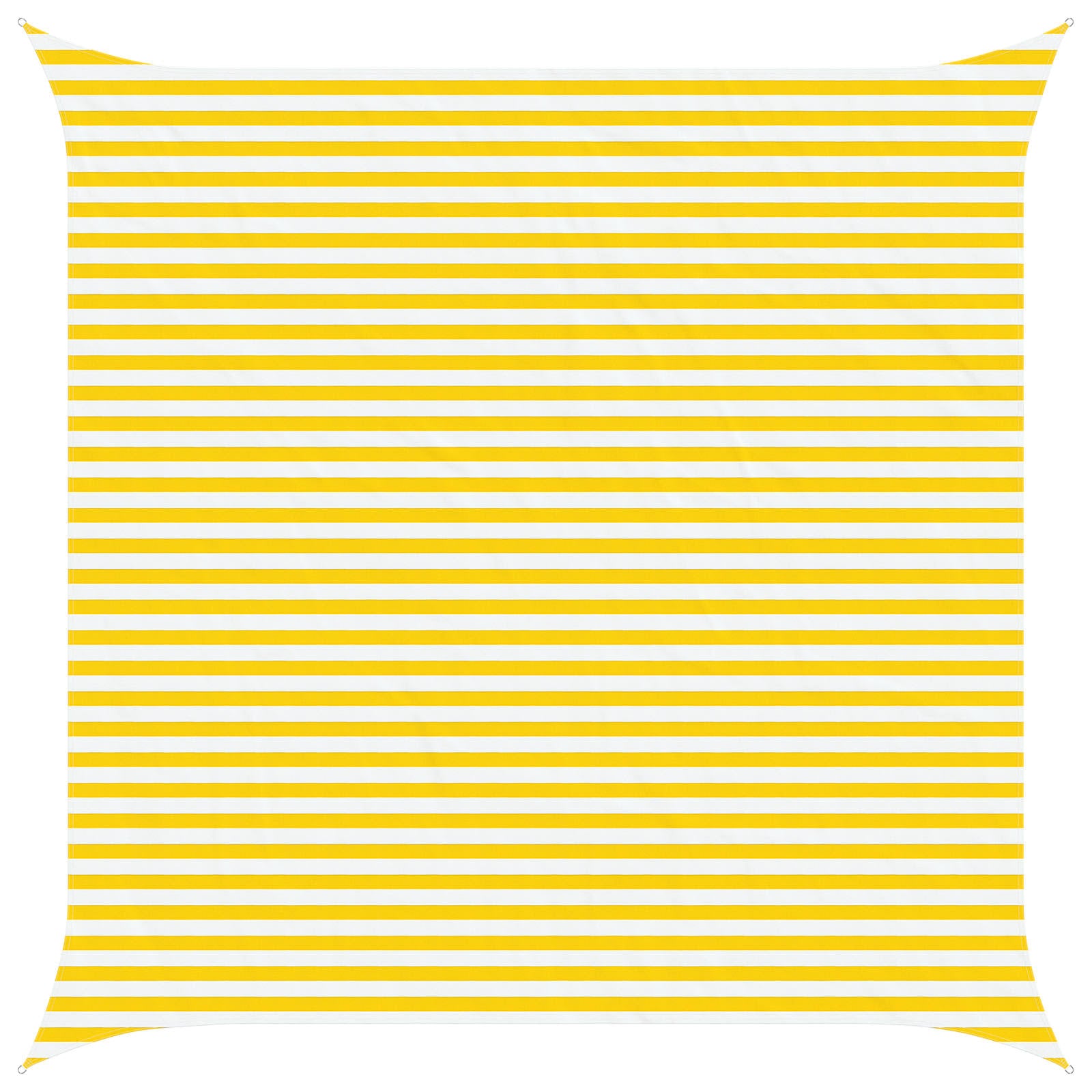 Sonnensegel Gelb und Weiß 4,5 x 4,5 m 100 % Polyester Oxford
