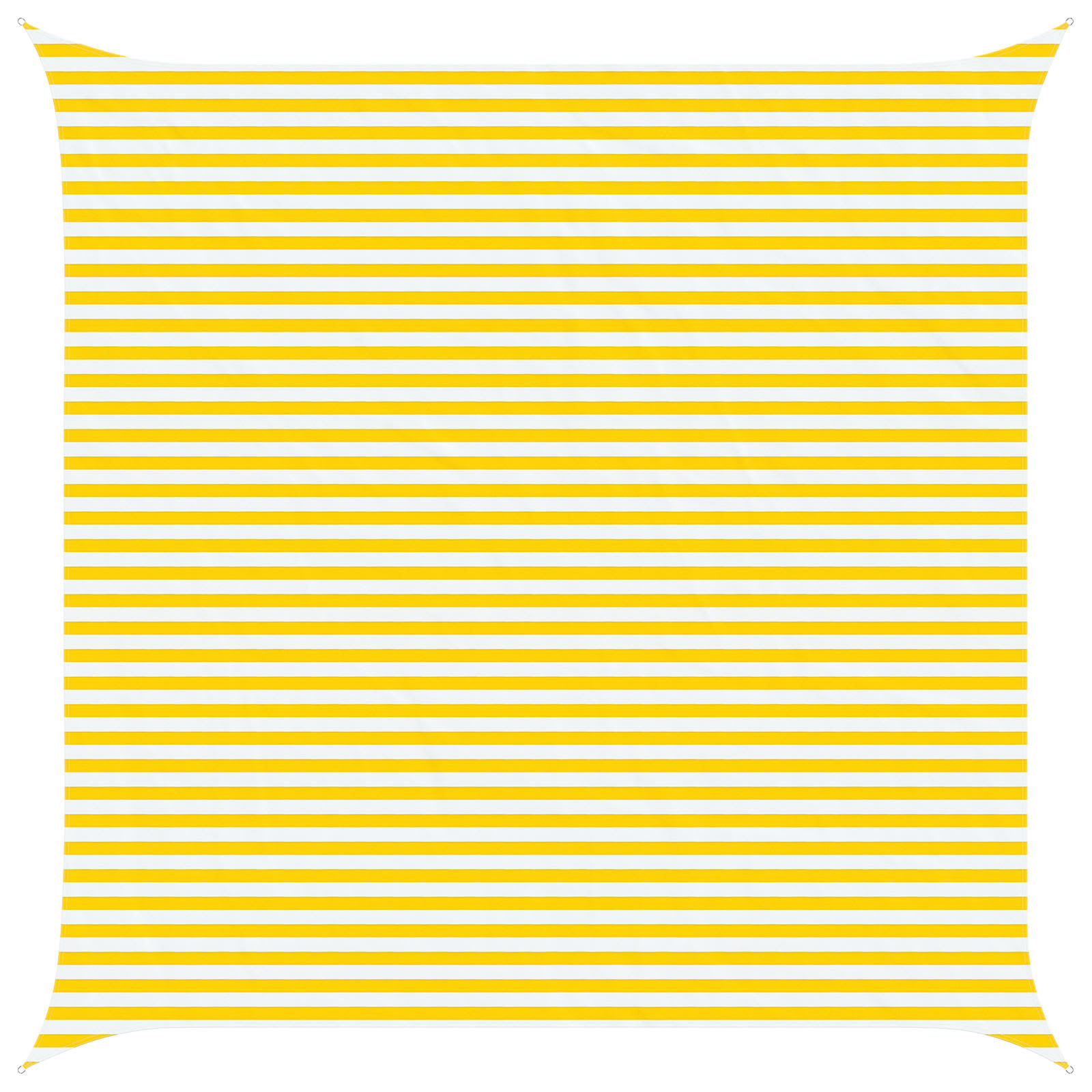 Sonnensegel Gelb und Weiß 5 x 5 m 100 % Polyester Oxford