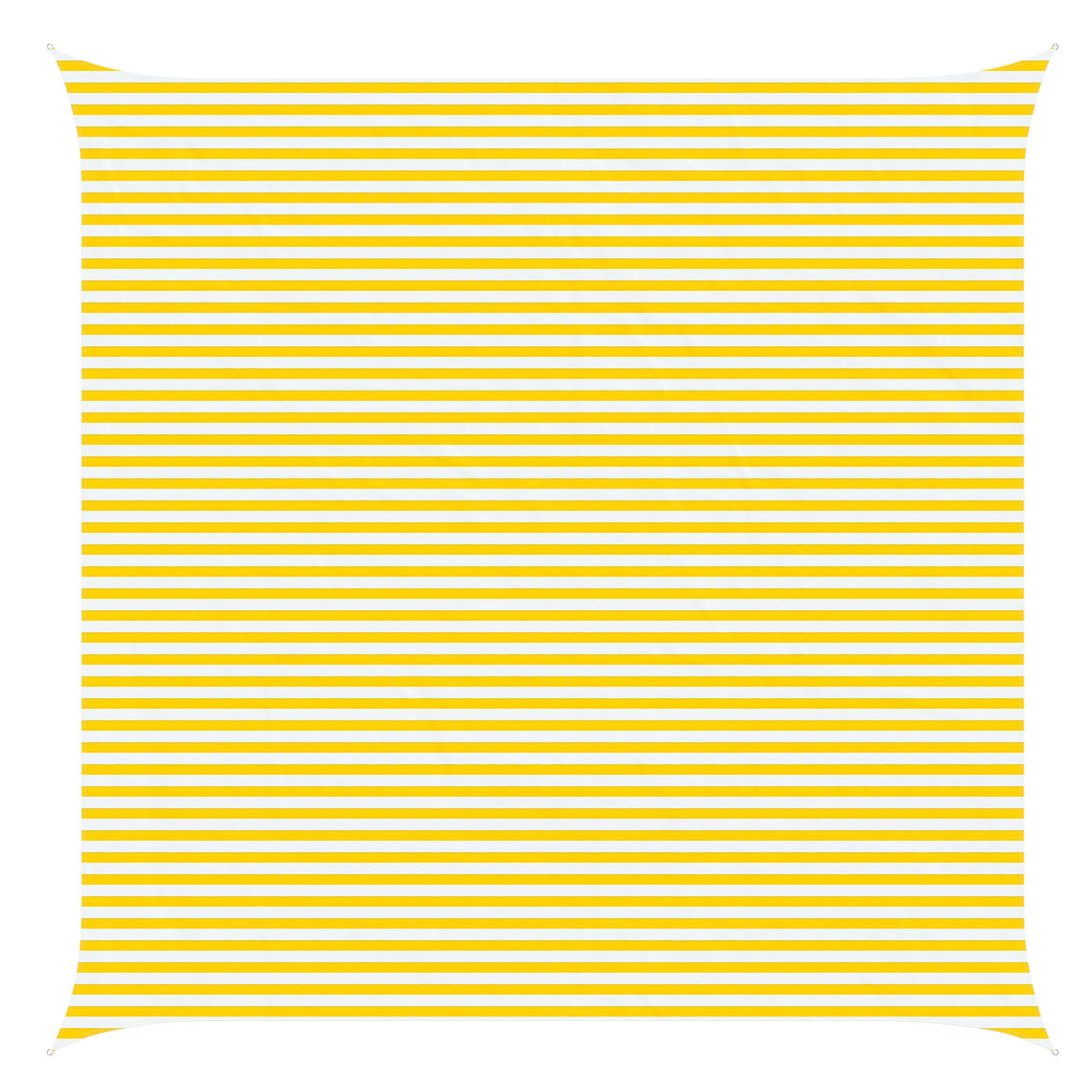 Sonnensegel Gelb und Weiß 6 x 6 m 100 % Polyester Oxford