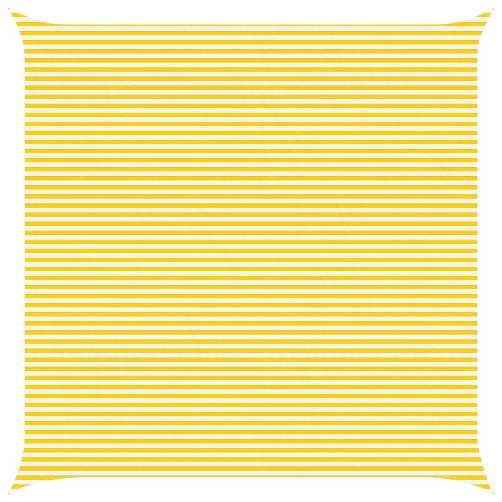 Sonnensegel Gelb und Weiß 7 x 7 m 100 % Polyester Oxford