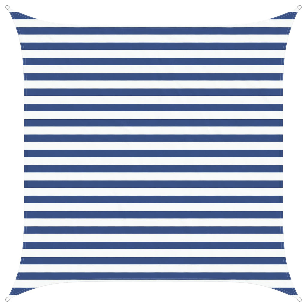 Sonnensegel Blau und Weiß 2,5 x 2,5 m 100 % Polyester Oxford