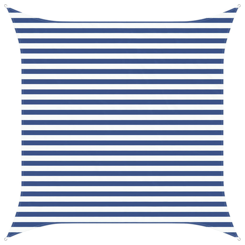 Sonnensegel Blau und Weiß 3 x 3 m 100 % Polyester Oxford