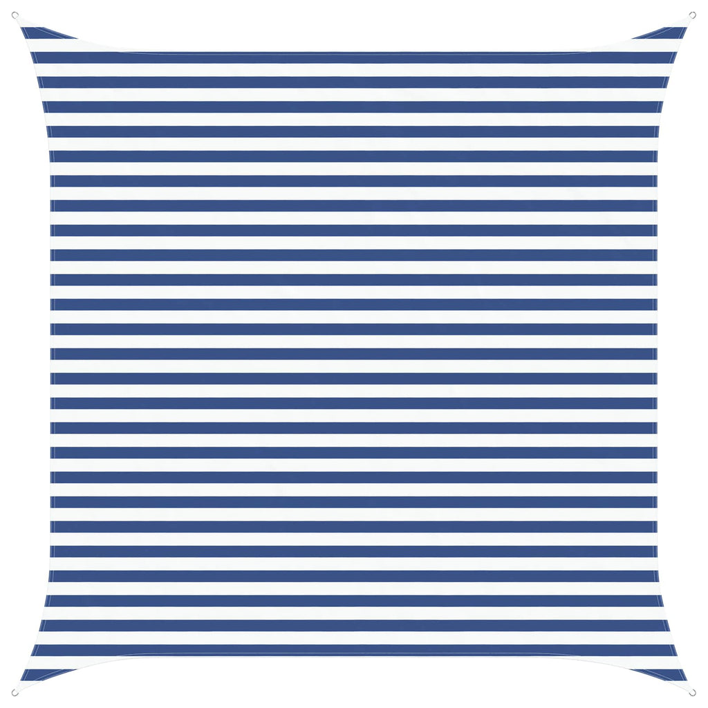 Sonnensegel Blau und Weiß 3,6 x 3,6 m 100 % Polyester Oxford
