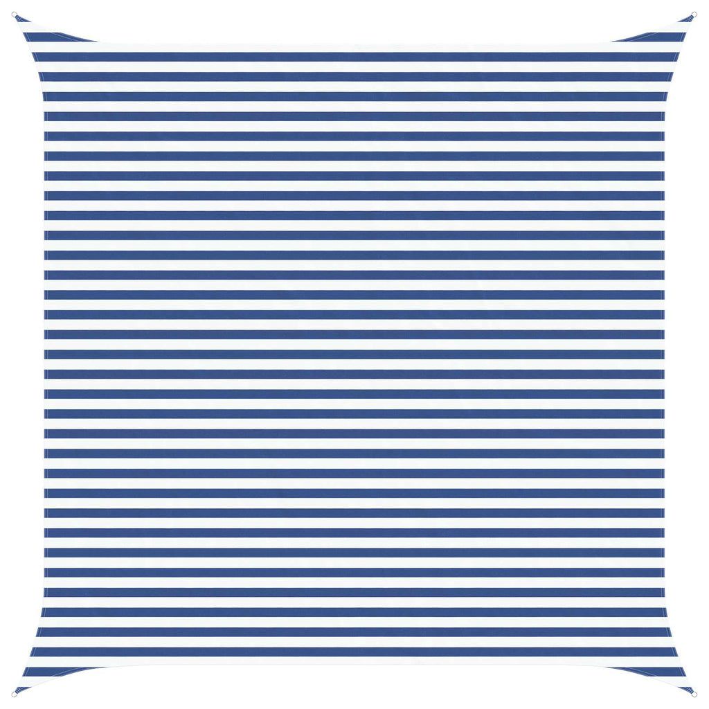 Sonnensegel Blau und Weiß 4,5 x 4,5 m 100 % Polyester Oxford