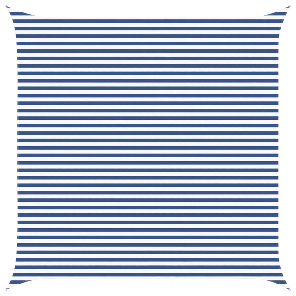 Sonnensegel Blau und Weiß 5 x 5 m 100 % Polyester Oxford