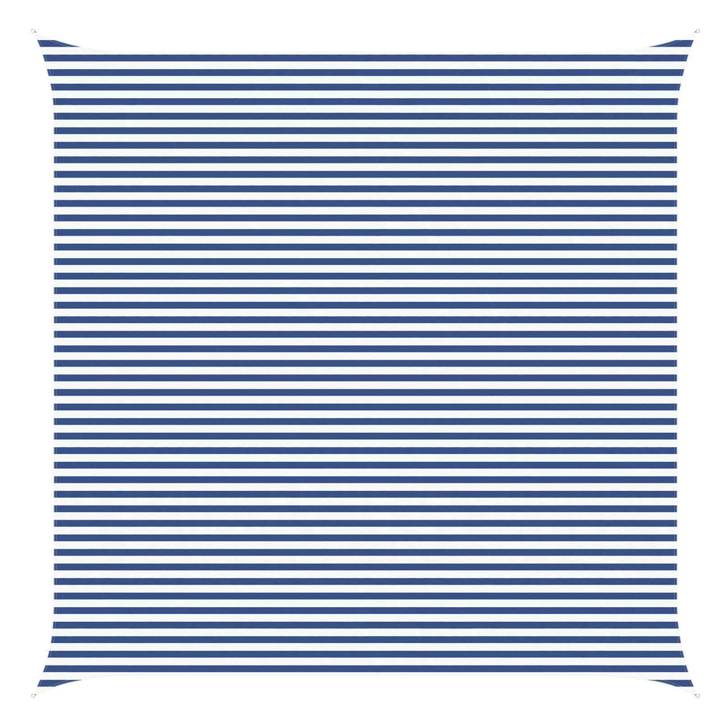 Sonnensegel Blau und Weiß 6 x 6 m 100 % Polyester Oxford