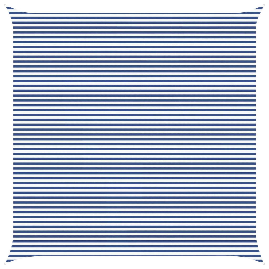 Sonnensegel Blau und Weiß 7 x 7 m 100 % Polyester Oxford