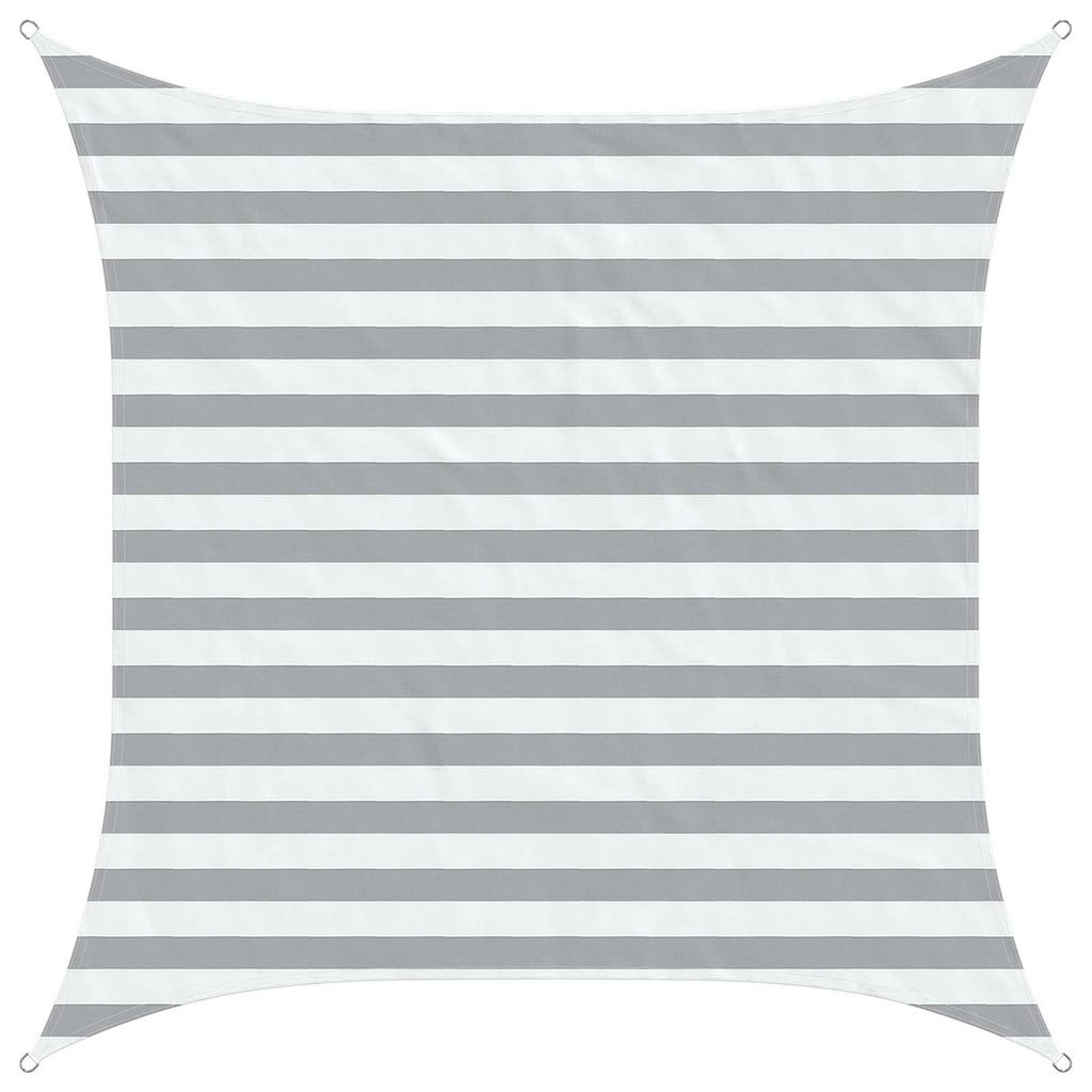 Sonnensegel Hellgrau und Weiß 2 x 2 m 100 % Polyester Oxford