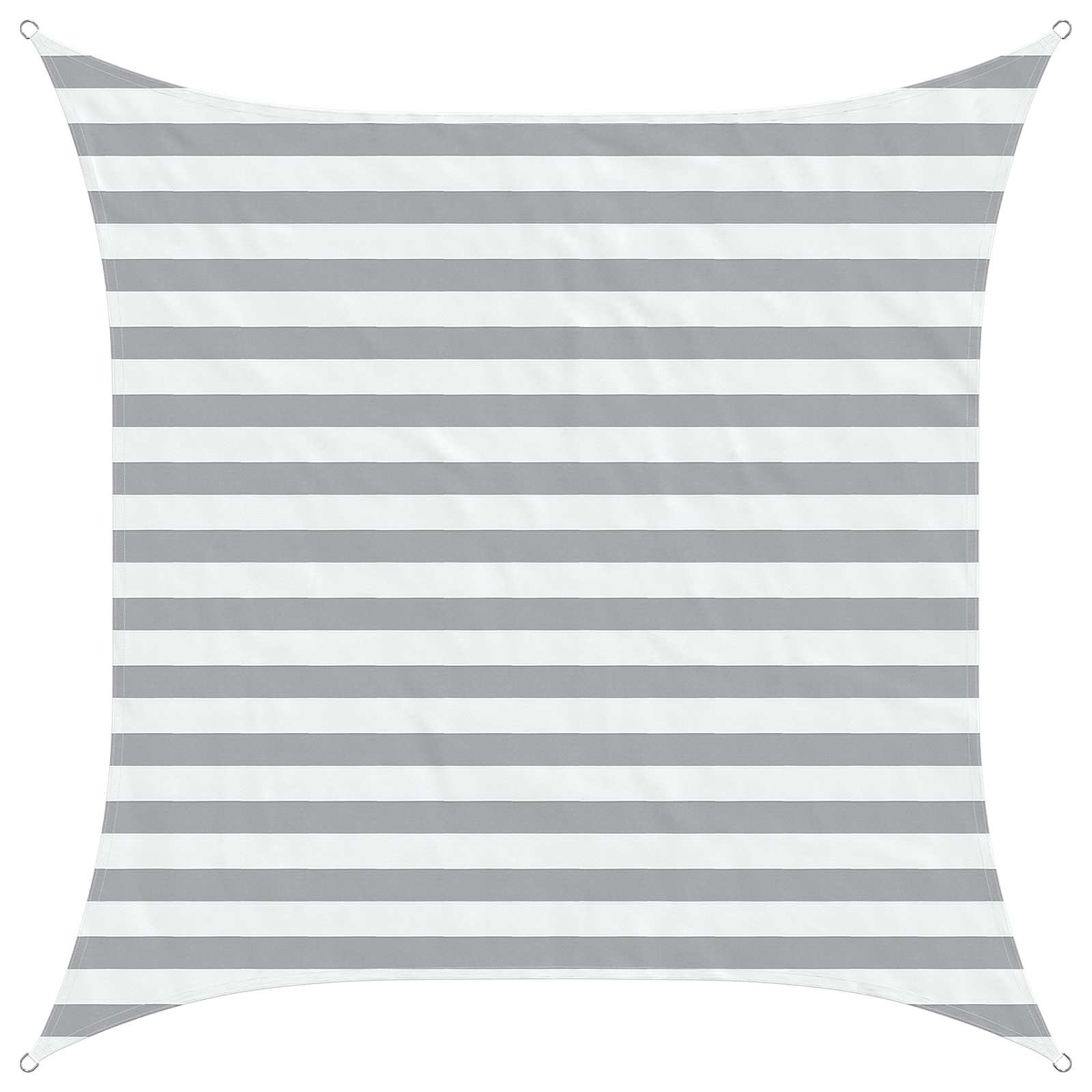 Sonnensegel Hellgrau und Weiß 2 x 2 m 100 % Polyester Oxford
