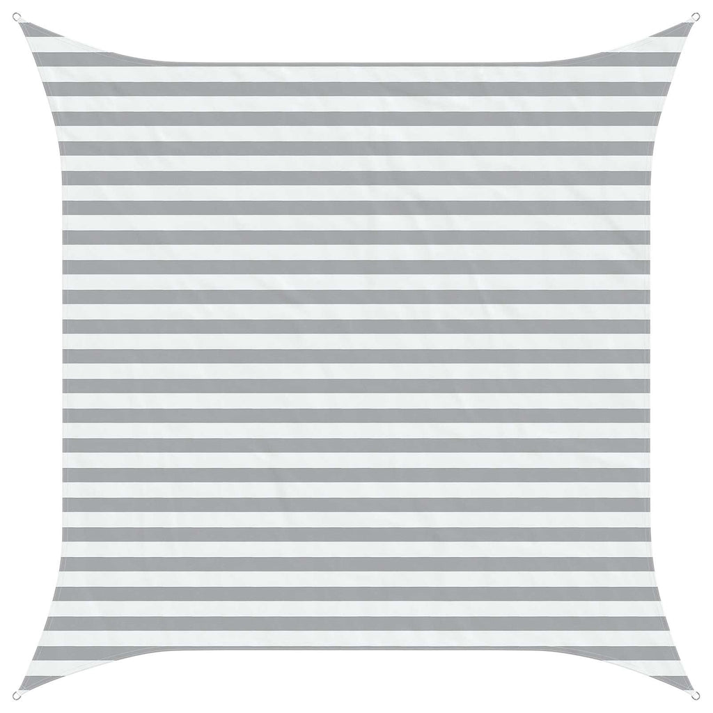 Sonnensegel Hellgrau und Weiß 3 x 3 m 100 % Polyester Oxford