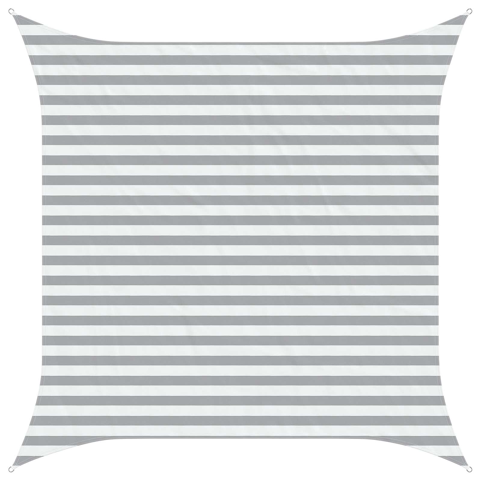 Sonnensegel Hellgrau und Weiß 3 x 3 m 100 % Polyester Oxford