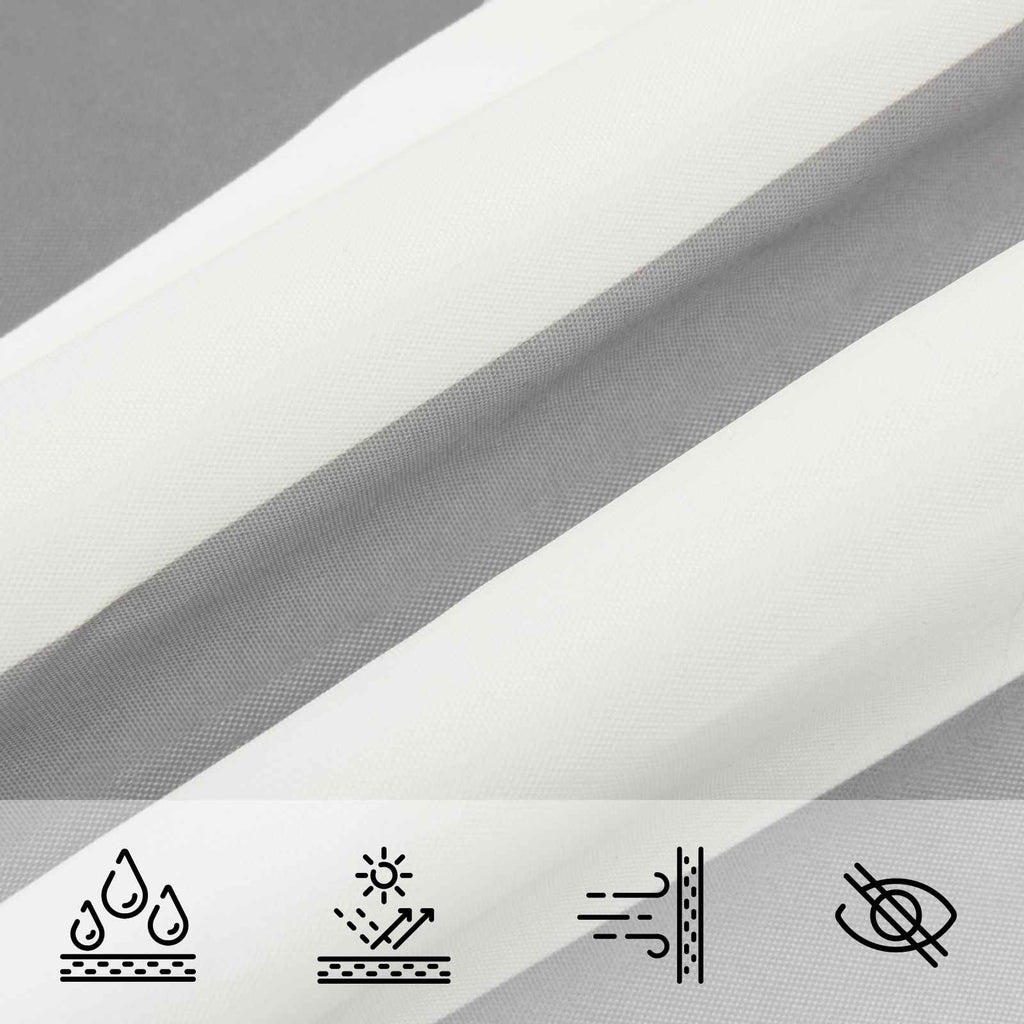Sonnensegel Hellgrau und Weiß 4 x 4 m 100 % Polyester Oxford